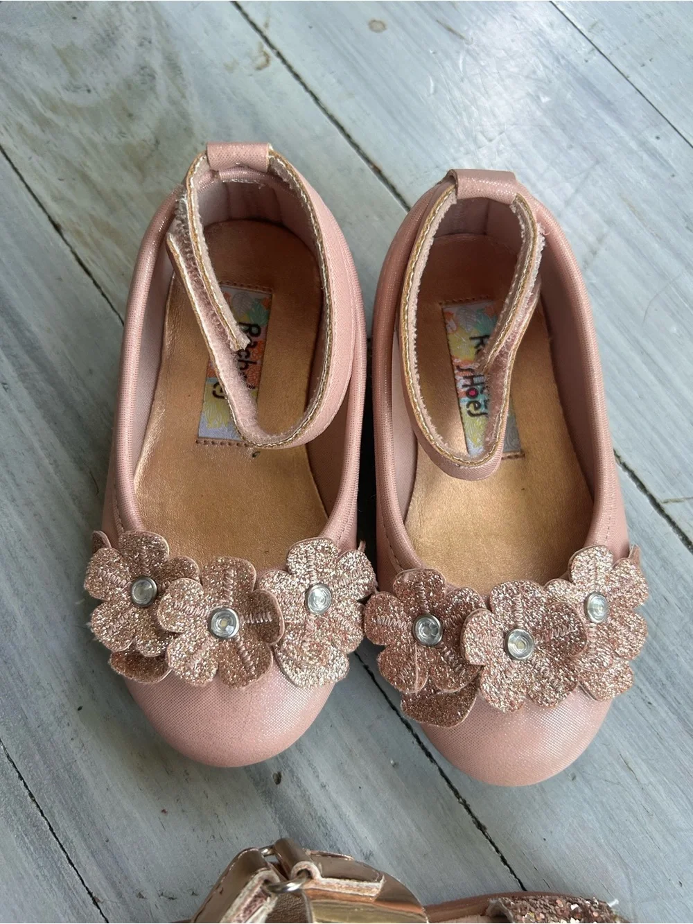 Toddler Girls Shoes Bundle Size 6 Rachel Shoes & Glitter Sandals 2 Pairs